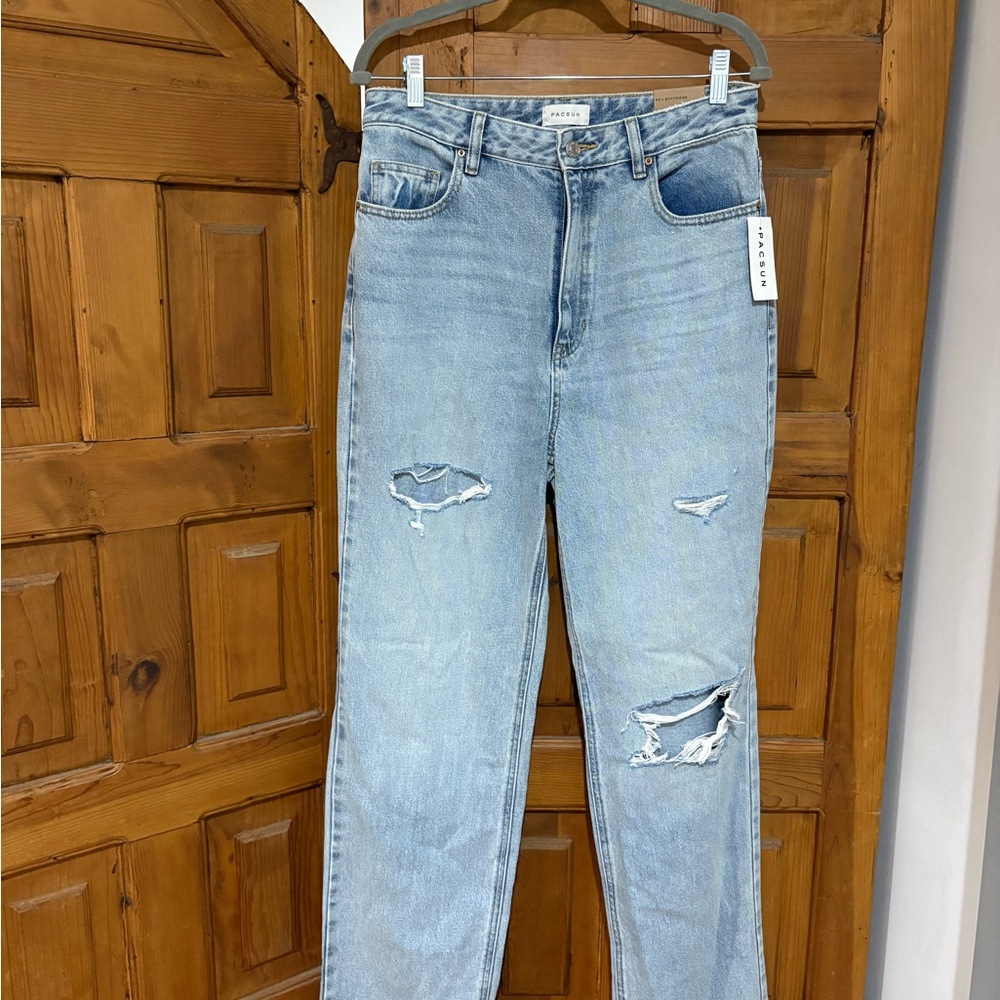 Light Blue Distressed Women Jeans